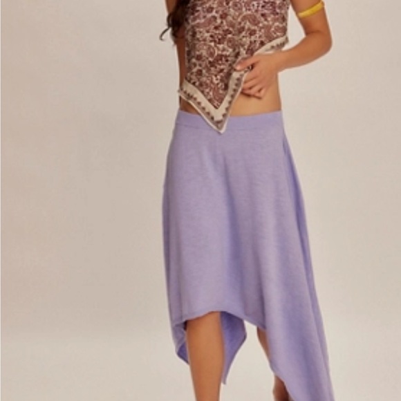 Free People Dresses & Skirts - Free People- Indigo Sweater Skirt NWT